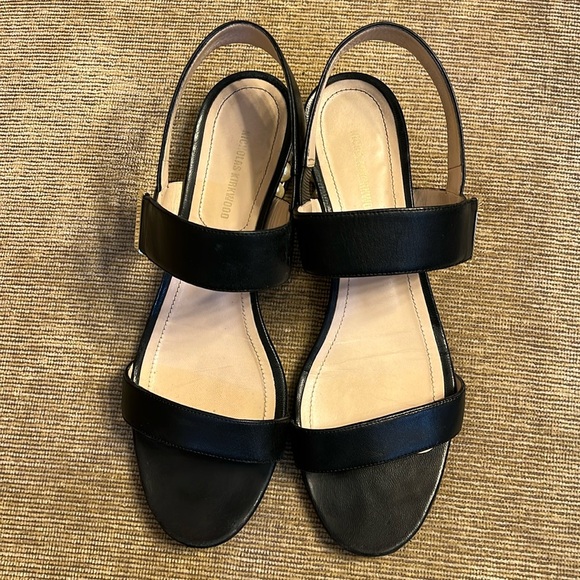 Nickolas Kirkwood two strap black sandals with pearl heel - Picture 2 of 9